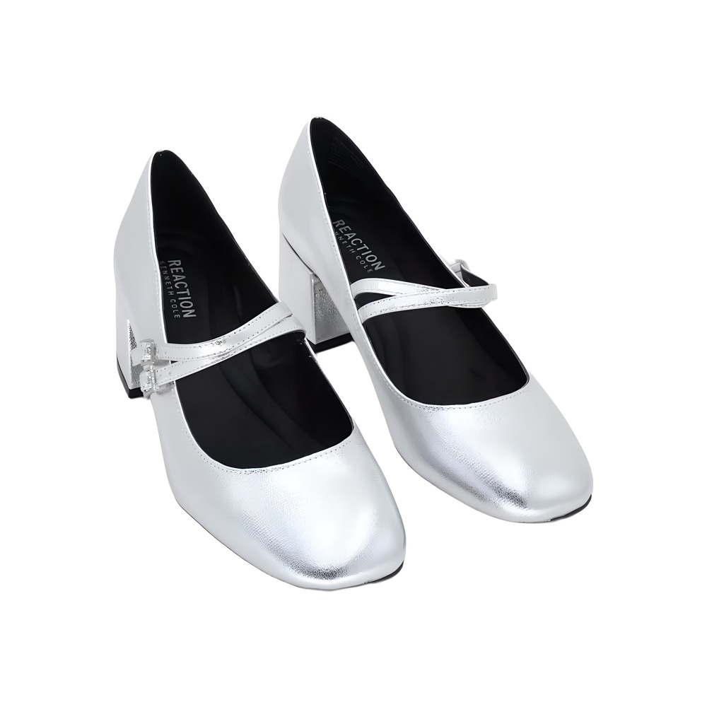 Kenneth Cole Reaction Silver Mary Jane Pumps